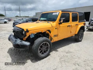 2021 Jeep Wrangler Unlimited 80th Anniversary с VIN 1C4HJXDG5MW662658, выставлен на аукционе Copart как лот 62478405 с пробегом 129 880 миль миль и На запчасти • Non repairable. История ставок и продаж доступна на DreamBid. Изображение 1.