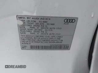 2014 Audi Q7 Premium z VIN WA1CGAFE8ED020377, wystawiony jako IAAI lot #42023021 z przebiegiem 73 313 mil mil oraz . Historia ofert i sprzedaży dostępna na DreamBid. Obrazek 9.