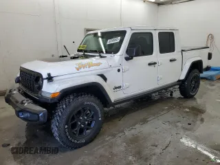 2024 Jeep Gladiator Sport S z VIN 1C6HJTAG8RL129605, wystawiony jako Copart lot #50346665 z przebiegiem 41 mil mil oraz Szkoda całkowita • Salvage title. Historia ofert i sprzedaży dostępna na DreamBid. Obrazek 1.