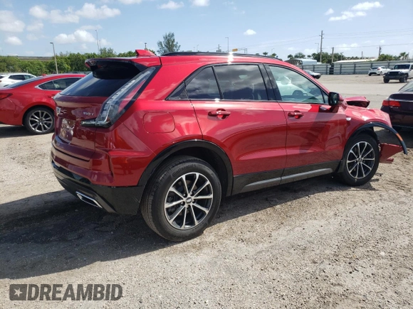 2024 Cadillac XT4 FWD Sport with VIN 1GYFZER48RF164992, listed as a Copart auction lot 68359734 with 3,427 mi miles and Salvage title. Bid and sale history available at DreamBid. Image 3.
