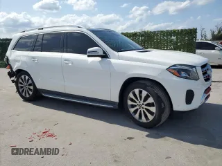 2019 Mercedes-Benz GLS 450 with VIN 4JGDF6EE5KB224357, listed as a Copart auction lot 56689304 with 84,243 mi miles and Salvage Title. Bid and sale history available at DreamBid. Image 4.
