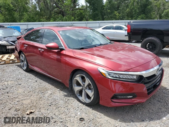 2018 Honda Accord Touring z VIN 1HGCV1F96JA115967, wystawiony jako Copart lot #58365445 z przebiegiem 81 531 mil mil oraz Nie do naprawy • Non repairable. Historia ofert i sprzedaży dostępna na DreamBid. Obrazek 4.
