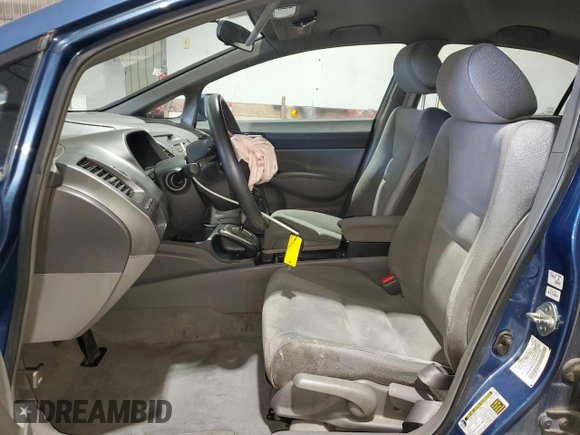 2008 Honda Civic LX with VIN 2HGFA16518H535542, listed as a Copart auction lot 45506495 with 58,148 mi miles and Salvage Title. Bid and sale history available at DreamBid. Image 7.