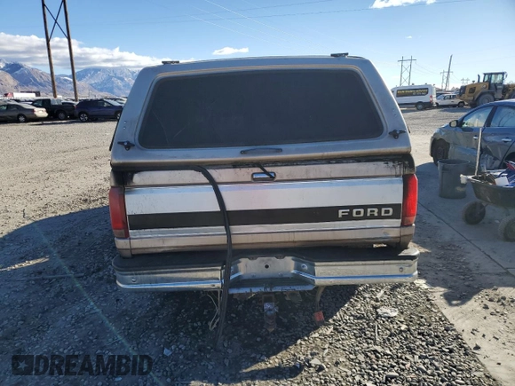 1993 Ford F-150 with VIN 1FTEX14NXPKA30599, listed as a Copart auction lot 84305744 with 0 mi miles and Salvage Title. Bid and sale history available at carsss.com. Image 6.