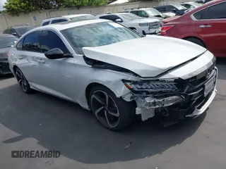 2021 Honda Accord Sport with VIN 1HGCV2F32MA016746, listed as a IAAI auction lot 42235779 with 57,838 mi miles and . Bid and sale history available at DreamBid. Image 1.