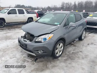 2015 Buick Encore Convenience with VIN KL4CJFSBXFB033767, listed as a IAAI auction lot 41447019 with 131,954 mi miles and . Bid and sale history available at carsss.com. Image 2.