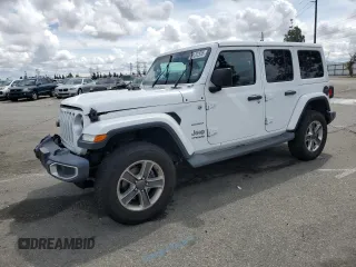 2019 Jeep Wrangler Unlimited Sahara with VIN 1C4HJXEN4KW617091, listed as a Copart auction lot 51202555 with 48,160 mi miles and Salvage title. Bid and sale history available at DreamBid. Image 1.