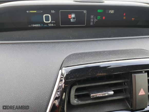 2016 Toyota Prius Four with VIN JTDKARFU3G3521193, listed as a Copart auction lot 49743165 with 194,665 mi miles and Salvage Title. Bid and sale history available at carsss.com. Image 9.