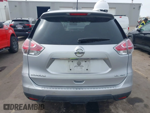 2016 Nissan Rogue SL with VIN 5N1AT2MV3GC762496, listed as a IAAI auction lot 41851987 with 90,623 mi miles and . Bid and sale history available at DreamBid. Image 16.