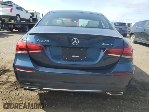 2022 Mercedes-Benz A 220 with VIN W1K3G4FB2NJ360192, listed as a Copart auction lot 49202635 with 1,905 mi miles and Salvage Title. Bid and sale history available at DreamBid. Image 6.