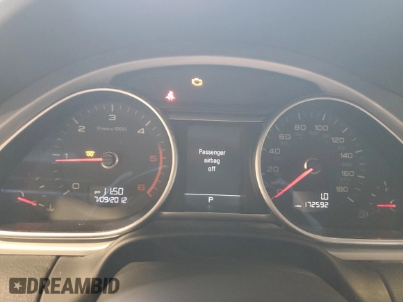 2013 Audi Q7 Premium with VIN WA1CMAFE2DD016753, listed as a Copart auction lot 58068365 with 172,592 mi miles and Clean title. Bid and sale history available at DreamBid. Image 9.