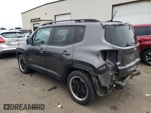 2017 Jeep Renegade Altitude with VIN ZACCJABB6HPG38032, listed as a Copart auction lot 57104715 with 131,692 mi miles and Salvage title. Bid and sale history available at DreamBid. Image 2.