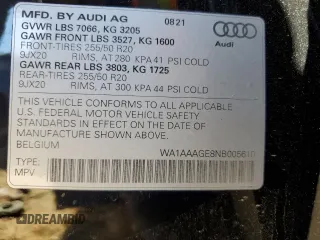 2022 Audi e-tron Premium z VIN WA1AAAGE8NB005610, wystawiony jako Copart lot #63919242 z przebiegiem 10 000 mil mil oraz . Historia ofert i sprzedaży dostępna na DreamBid. Obrazek 10.