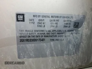 2013 Cadillac XTS Luxury с VIN 2G61R5S38D9175481, выставлен на аукционе Copart как лот 61769985 с пробегом 139 298 миль миль и Списание • Salvage title. История ставок и продаж доступна на DreamBid. Изображение 12.