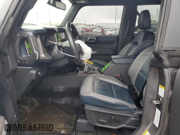 2022 Ford Bronco with VIN 1FMDE5DH3NLA98846, listed as a Copart auction lot 55818355 with 32,120 mi miles and Salvage title. Bid and sale history available at DreamBid. Image 7.