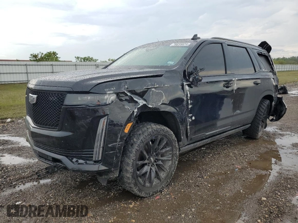 2021 Cadillac Escalade Sport Platinum with VIN 1GYS4GKL9MR434619, listed as a Copart auction lot 78835024 with 86,974 mi miles and Salvage title. Bid and sale history available at DreamBid. Image 1.