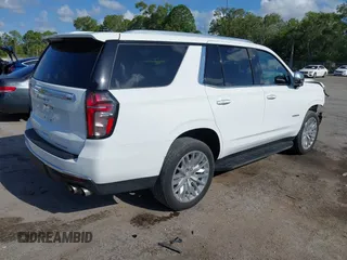 2023 Chevrolet Tahoe Premier with VIN 1GNSKSKD0PR453465, listed as a IAAI auction lot 42512099 with 23,252 mi miles and . Bid and sale history available at DreamBid. Image 4.