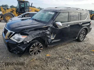 2019 Nissan Armada SV with VIN JN8AY2NC9K9588480, listed as a Copart auction lot 73414754 with 86,430 mi miles and Salvage Title. Bid and sale history available at carsss.com. Image 1.