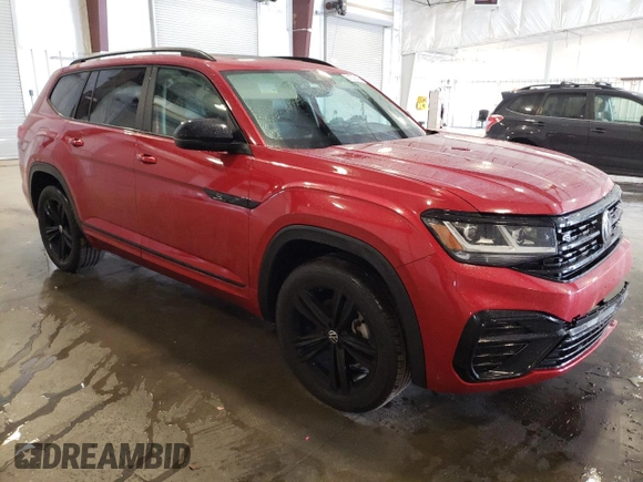 2023 Volkswagen Atlas SEL R-Line Black with VIN 1V2SR2CA7PC516507, listed as a Copart auction lot 51836145 with 29,291 mi miles and Salvage title. Bid and sale history available at DreamBid. Image 4.