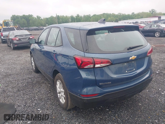 2024 Chevrolet Equinox LS with VIN 3GNAXHEG3RL131421, listed as a IAAI auction lot 42172592 with 48,651 mi miles and . Bid and sale history available at DreamBid. Image 3.