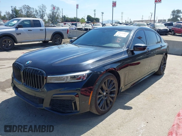 2022 BMW 7 Series 740i with VIN WBA7T2C07NCG88615, listed as a IAAI auction lot 39972481 with 76,169 mi miles. Bid and sale history available at carsss.com. Image 18.