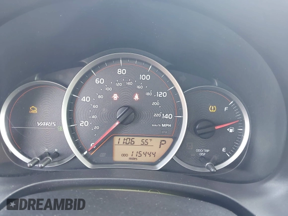 2012 Toyota Yaris L with VIN JTDKTUD32CD527322, listed as a IAAI auction lot 42053644 with 115,444 mi miles and . Bid and sale history available at carsss.com. Image 7.