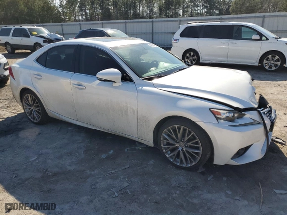 2014 Lexus IS 250 with VIN JTHCF1D25E5010674, listed as a Copart auction lot 46869645 with 213,958 mi miles and Salvage Title. Bid and sale history available at carsss.com. Image 4.