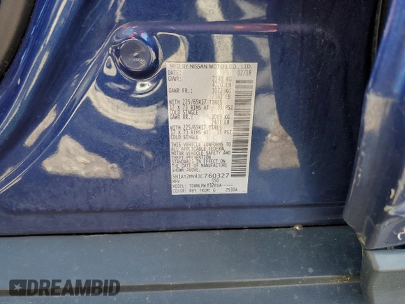 2018 Nissan Rogue SV z VIN 5N1AT2MV4JC760327, wystawiony jako Copart lot #55622075 z przebiegiem 121 294 mil mil oraz Szkoda całkowita • Salvage title. Historia ofert i sprzedaży dostępna na DreamBid. Obrazek 13.