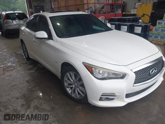 2014 Infiniti Q50 Premium z VIN JN1BV7AP5EM692015, wystawiony jako IAAI lot #42412718 z przebiegiem 202 124 mil mil oraz . Historia ofert i sprzedaży dostępna na DreamBid. Obrazek 1.
