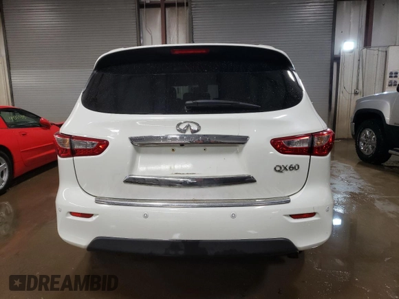 2014 Infiniti QX60 with VIN 5N1AL0MM5EC528868, listed as a Copart auction lot 44406045 with 126,198 mi miles and Salvage Title. Bid and sale history available at carsss.com. Image 6.