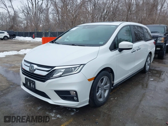 2020 Honda Odyssey EX-L with VIN 5FNRL6H72LB066476, listed as a IAAI auction lot 41577955 with 43,299 mi miles. Bid and sale history available at carsss.com. Image 18.
