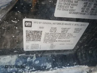 2023 Chevrolet Silverado 1500 LT with VIN 3GCPDKEK7PG230326, listed as a Copart auction lot 88653455 with 25,626 mi miles and Salvage Title. Bid and sale history available at carsss.com. Image 12.