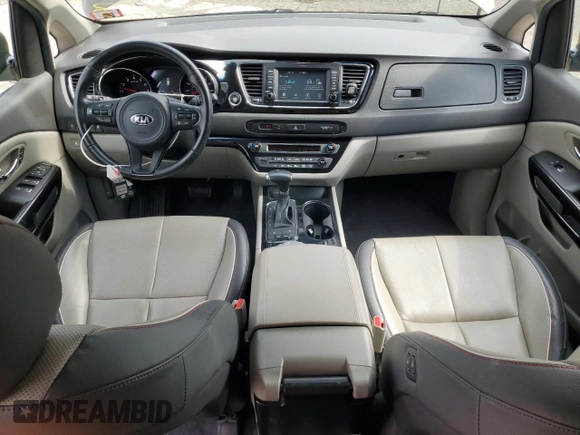 2017 Kia Sedona EX with VIN KNDMC5C16H6253083, listed as a Copart auction lot 52282985 with 80,259 mi miles and Salvage Title. Bid and sale history available at DreamBid. Image 8.