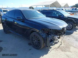 2022 BMW X6 M50i with VIN 5UXCY8C02N9M69883, listed as a IAAI auction lot 41938291 with 37,902 mi miles. Bid and sale history available at carsss.com. Image 1.