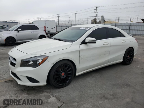 2016 Mercedes-Benz CLA 250 with VIN WDDSJ4GB3GN359737, listed as a Copart auction lot 59172405 with 201,220 mi miles and Salvage title. Bid and sale history available at DreamBid. Image 1.