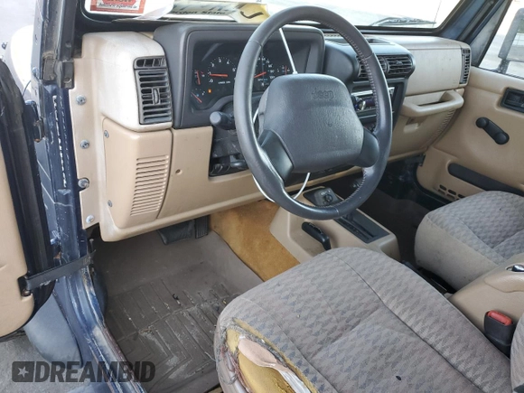 2001 Jeep Wrangler Sport with VIN 1J4FA49S21P346900, listed as a Copart auction lot 75439604 with 128,824 mi miles and Clean Title. Bid and sale history available at carsss.com. Image 8.
