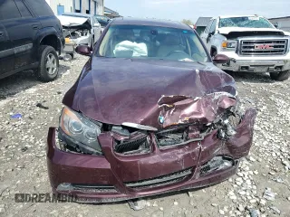 2007 BMW 3 Series 328i with VIN WBAVA37527NL15737, listed as a Copart auction lot 52809515 with Not provided miles and Salvage title. Bid and sale history available at DreamBid. Image 5.