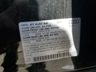 2017 Audi Q3 Premium Plus with VIN WA1HCCFS2HR017114, listed as a Copart auction lot 42201735 with 73,002 mi miles and Salvage title. Bid and sale history available at DreamBid. Image 12.