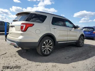 2017 Ford Explorer Platinum with VIN 1FM5K8HT8HGA08486, listed as a Copart auction lot 52991125 with 108,216 mi miles and Clean Title. Bid and sale history available at carsss.com. Image 3.