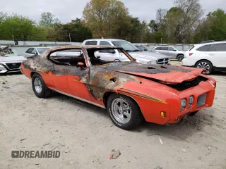 1970 Pontiac GTO z VIN 242370Z105640, wystawiony jako Copart lot #51594524 z przebiegiem Nie podano mil oraz Szkody całkowita. Historia ofert i sprzedaży dostępna na DreamBid. Obrazek 4.