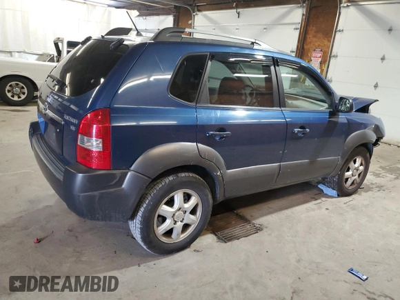2005 Hyundai Tucson GLS with VIN KM8JN12D35U072088, listed as a Copart auction lot 65343044 with 191,437 mi miles and Salvage Title. Bid and sale history available at carsss.com. Image 3.