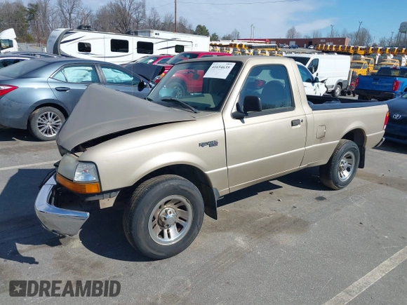 1999 Ford Ranger XL with VIN 1FTYR10V1XTA41899, listed as a IAAI auction lot 41654635 with 150,444 mi miles. Bid and sale history available at carsss.com. Image 2.