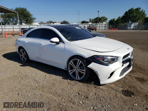 2020 Mercedes-Benz CLA 250 with VIN WDD5J4GBXLN038527, listed as a Copart auction lot 70354603 with 50,534 mi miles and . Bid and sale history available at DreamBid. Image 4.