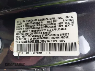 2013 Acura RDX Technology with VIN 5J8TB4H53DL006914, listed as a IAAI auction lot 41837184 with 148,704 mi miles and . Bid and sale history available at DreamBid. Image 9.