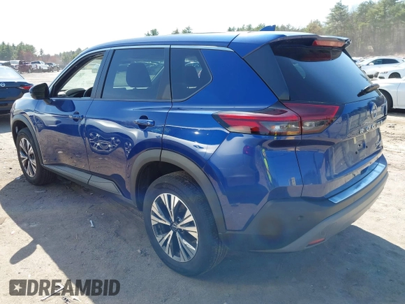 2022 Nissan Rogue SV with VIN 5N1BT3BB9NC709303, listed as a IAAI auction lot 42090732 with 21,455 mi miles. Bid and sale history available at carsss.com. Image 3.