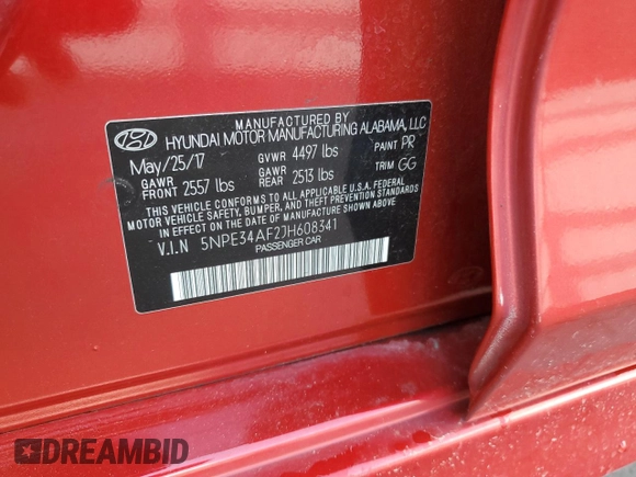 2018 Hyundai Sonata Limited with VIN 5NPE34AF2JH608341, listed as a Copart auction lot 50949365 with 52,815 mi miles and Salvage Title. Bid and sale history available at carsss.com. Image 12.