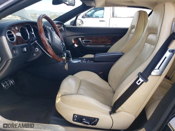 2007 Bentley Continental GT with VIN SCBDR33W27C049799, listed as a Copart auction lot 75764344 with 0 mi miles and Salvage Title. Bid and sale history available at carsss.com. Image 7.