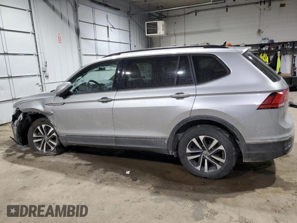 2022 Volkswagen Tiguan S with VIN 3VV0B7AX8NM053713, listed as a Copart auction lot 43020435 with 148,530 mi miles and Salvage title. Bid and sale history available at DreamBid. Image 2.