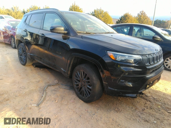 2022 Jeep Compass High Altitude with VIN 3C4NJDCB8NT121845, listed as a IAAI auction lot 41145281 with 22,848 mi miles and . Bid and sale history available at carsss.com. Image 1.