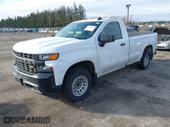 2021 Chevrolet Silverado 1500 Work Truck with VIN 3GCNWAEKXMG273176, listed as a IAAI auction lot 41632014 with 99,075 mi miles. Bid and sale history available at carsss.com. Image 2.